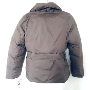 Bernardo Softy Glam Ecoplume Shawl Collar Puffer Jacket Belted Eco Friendly XS thumbnail 2