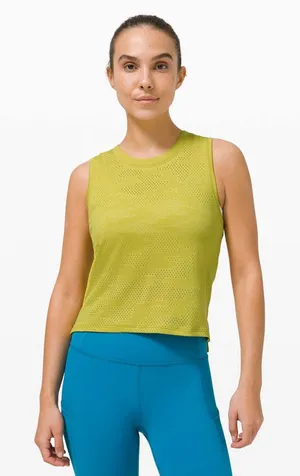 Lululemon train to be tank Lime Green color size large thumbnail 1
