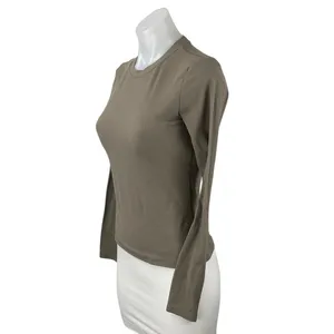 Aritzia TNA Action Women's Olive Green Long Sleeve Activewear Tee T-shirt Top S thumbnail 2