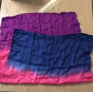 New Women’s Vibrant Pink Raspberry and Blue Ombre Infinity Twill Scarf Viscose thumbnail 1