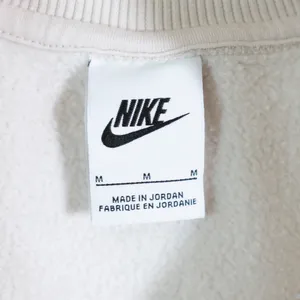 Nike Women's Cotton Fleece Lined Quarter Zip Pullover Sweater Neutral Ivory M thumbnail 2