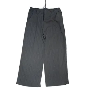 Women's Crinkle Wide Leg Slacks XXL Lightweight Summer Charcoal Gray NEW‎ thumbnail 8
