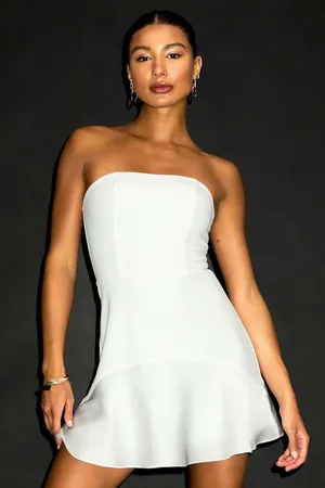 Lulus Compelling Style White Strapless Mini Dress Tube Classy Night Out Small thumbnail 1