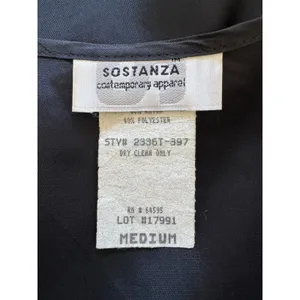 Vintage ‘90s Sostanza Contemporary Apparel Black & Red V-Neck Button Front Vest thumbnail 5