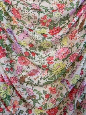 NWT Cupshe Wildflower Season Floral Strapless Ruched Maxi Dress Medium thumbnail 5