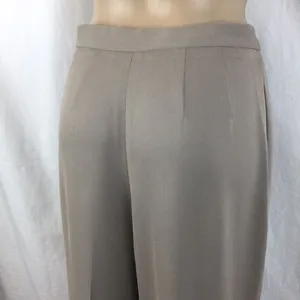 Emanuel Ungaro Vintage Gray-Taupe Straight Leg Trouser Pants 6 thumbnail 7