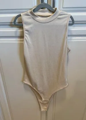 Amazon Cream Sleeveless bodysuit thumbnail 1