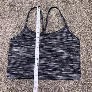 Aerie black and gray marbled sports cropped tank in a S thumbnail 3