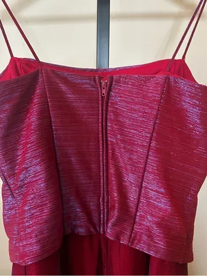 Vintage 90s Y2K Betsy‎ & Adam by Jaslene Dress Formal Prom Metallic Pink Size 8 thumbnail 5