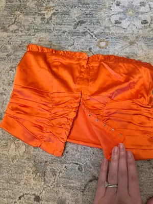 Sky to Moon Orange Corset Top thumbnail 2