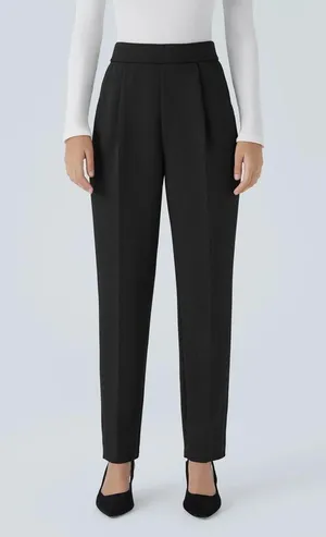 Halara High Waisted Pocket Tapered Work Office Stretch Pants Black Small thumbnail 7