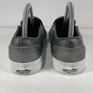 Vans Classic Slip-On Metallic Silver Snake Skin Pebble Texture Women's Size 7.5 thumbnail 5