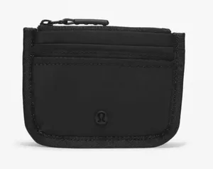 NWT Lululemon True Identity Card Case in Black Zipper Coin Pouch Water Repellent thumbnail 1