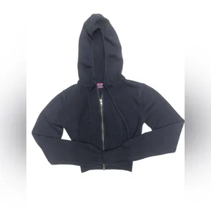 Edikted Desiree Knitted Hooded Cardigan in Navy Blue Women’s Size Small thumbnail 3