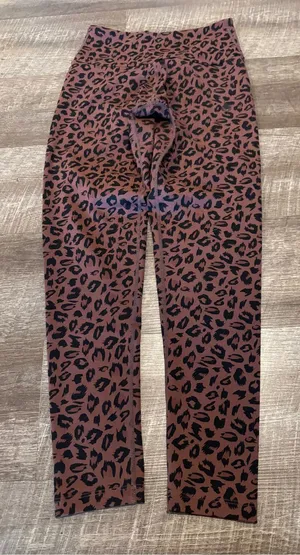Ryderwear Adapt High Waisted Scrunch Leggings in Chocolate Leopard thumbnail 1