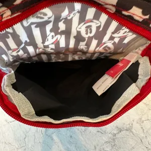 NEW Mickey Mouse Disney Crossbody Canvas Bag Purse‎ Black White Red thumbnail 6