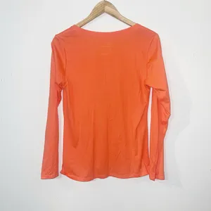 Nike Orange “the Nike tee” athletic cut Dri-fit long sleeve v neck tee thumbnail 8