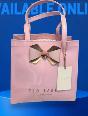 Ted Baker Pink Patent tote bag with Signature Bow Accent NWT thumbnail 1