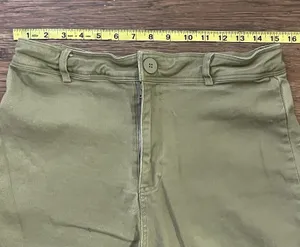 Miss Love Wide Leg High Waist Stretchy Pants Olive Green Size Large thumbnail 7