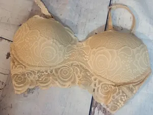 Victoria's Secret Beige Lace Push-Up Bralette thumbnail 3