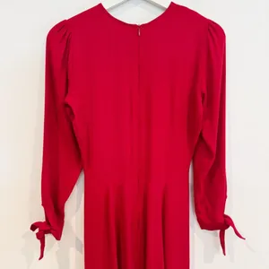 Reformation Puff Sleeve Midi Dress Size 0 Jewel Neck Flowy Office‎ Siren Elegan thumbnail 7