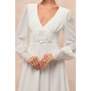 NWT Lulus Angelic Adoration White Backless Maxi Dress Wedding Bridal Bride Sz M thumbnail 7