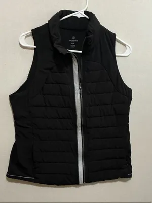 Tangerine Black Quilted Sleeveless Puffer Vest thumbnail 1