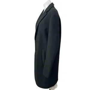 Zara Women's Black Long Sleeve Collared Longline 4 Way Trench Coat Jacket Size M thumbnail 3