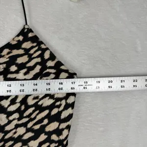 Victoria's Secret Leopard Print Satin Cami Tank Top Small Black Beige 406702-NEM thumbnail 3