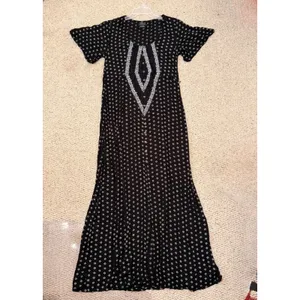 O'Neill Cynthia Vincent Camara Caftan Embroidered Boho Festival Maxi Dress S thumbnail 5
