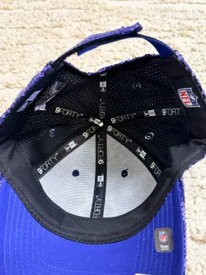 New Era 9FORTY Women’s Indianapolis Colts Blue Sequin Adjustable Baseball Hat thumbnail 5