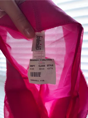 NWT Fredrick’s of Hollywood Pink shapewear lingerie mesh skirt with lace trim thumbnail 5