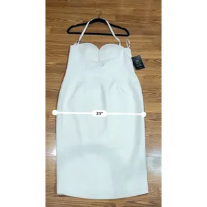 Retrofête Cheryl White Bridal Halter Bodycon Midi Dress NWT Women’s XL thumbnail 7