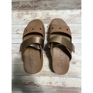 Crocs Soho Two-Strap Platform Sandals Women's Size 10 Sepia Adjustable Strap thumbnail 4