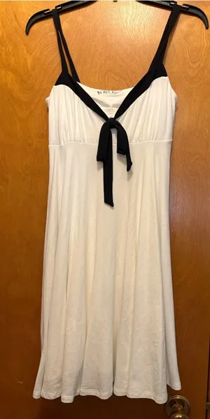 Victoria's Secret White Dress with Black Trim thumbnail 1