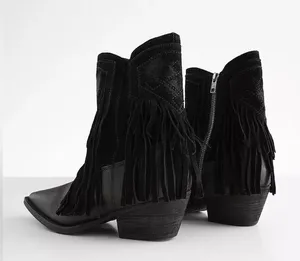 🆕 Free People | Lawless Fringe Western Boot | Black | Size: 8.5 thumbnail 6