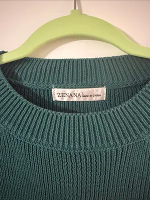 Zenana Outfitters Green Crewneck Sweater with Flag Motif thumbnail 2