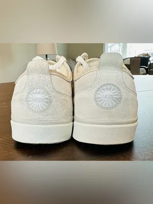 UGG Evera Cream Color Canvas Sheepskin Lined Sneakers Womens Size 6.5 Shoes thumbnail 4
