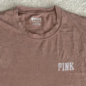 PINK Victoria's Secret Crest Logo Lounge Shirt Long Sleeve Medium Blush thumbnail 6