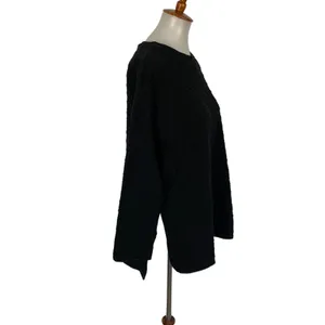 Zara Black Long Sleeve Top Medium Minimalist Workwear Casual Layer Streetwear thumbnail 3