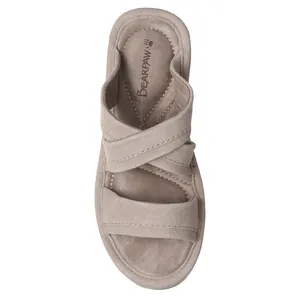 Bearpaw Altitude Platform Slide Sandals Taupe Suede Women’s Size 10 thumbnail 10