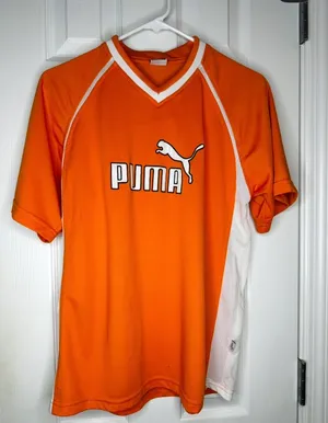 PUMA Orange Performance Athletic T-Shirt L thumbnail 1
