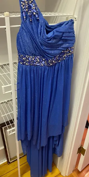 Macy's City Studios Formal / Hoco / Event Sparkly Blue Dress thumbnail 1
