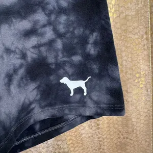 PINK Victorias Secret Gray Black Tie Dye Cotton‎ Bike Shorts Small thumbnail 4