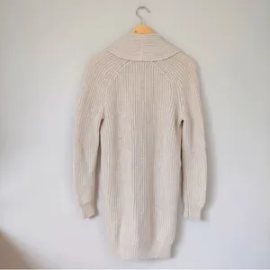 Aritzia Wilfred Tisserand Long Rib Knit Cardigan Sweater Merino Wool Size S thumbnail 4