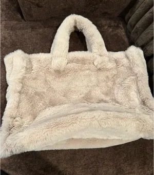 Boutique Fuzzy Bag Tan thumbnail 1