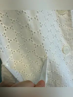 Vintage Pendleton White Cotton Eyelet Blazer Jacket thumbnail 3
