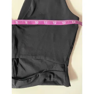 Kookaï Black V-Neck Cutout Back Crop Top Size 2 EUC thumbnail 8