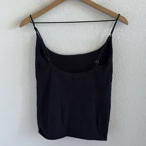 Free People Intimately Navy Stretch Scoop Camisole Top Laser Cut M/L thumbnail 4