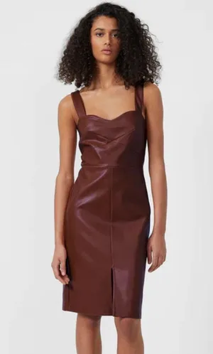 French Connection Crolenda Faux Leather Dress thumbnail 2